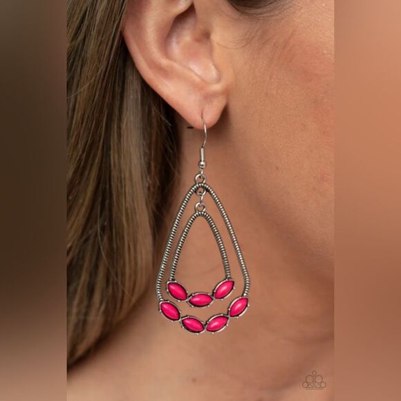 Summer Staycation Pink Earrings (17) - Picture 1 of 2